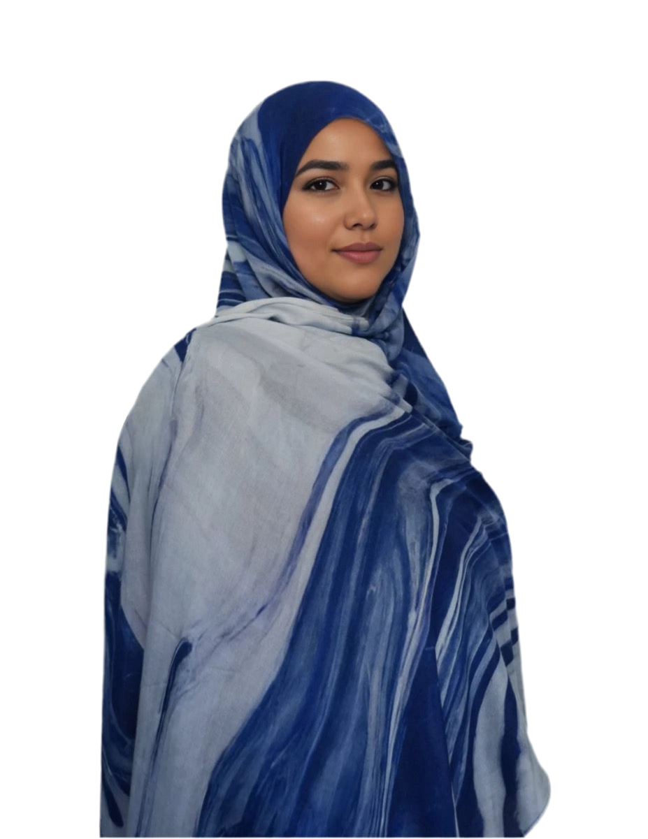 Ocean Mist Printed Modal Hijab
