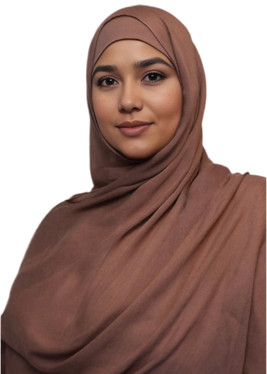 Luxurious brown Modal hijab