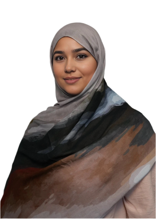 Maple whisper Printed Modal Hijab