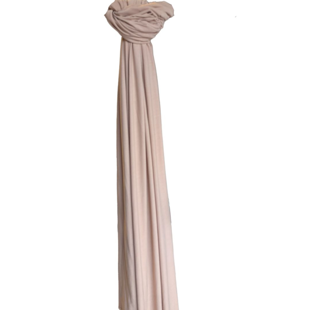 Premium Bamboo Jersey Hijab - Ivory Blush