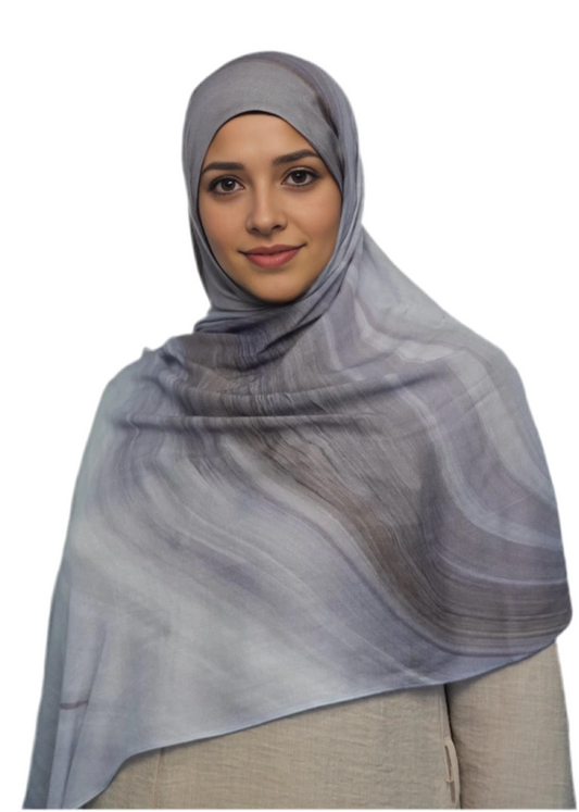 Cloud Drift Printed Modal Hijab
