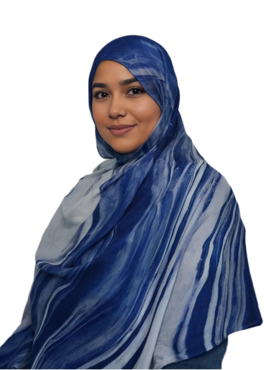 Ocean Mist Printed Modal Hijab