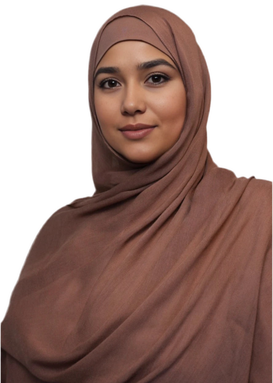 Luxurious brown  Modal hijab 