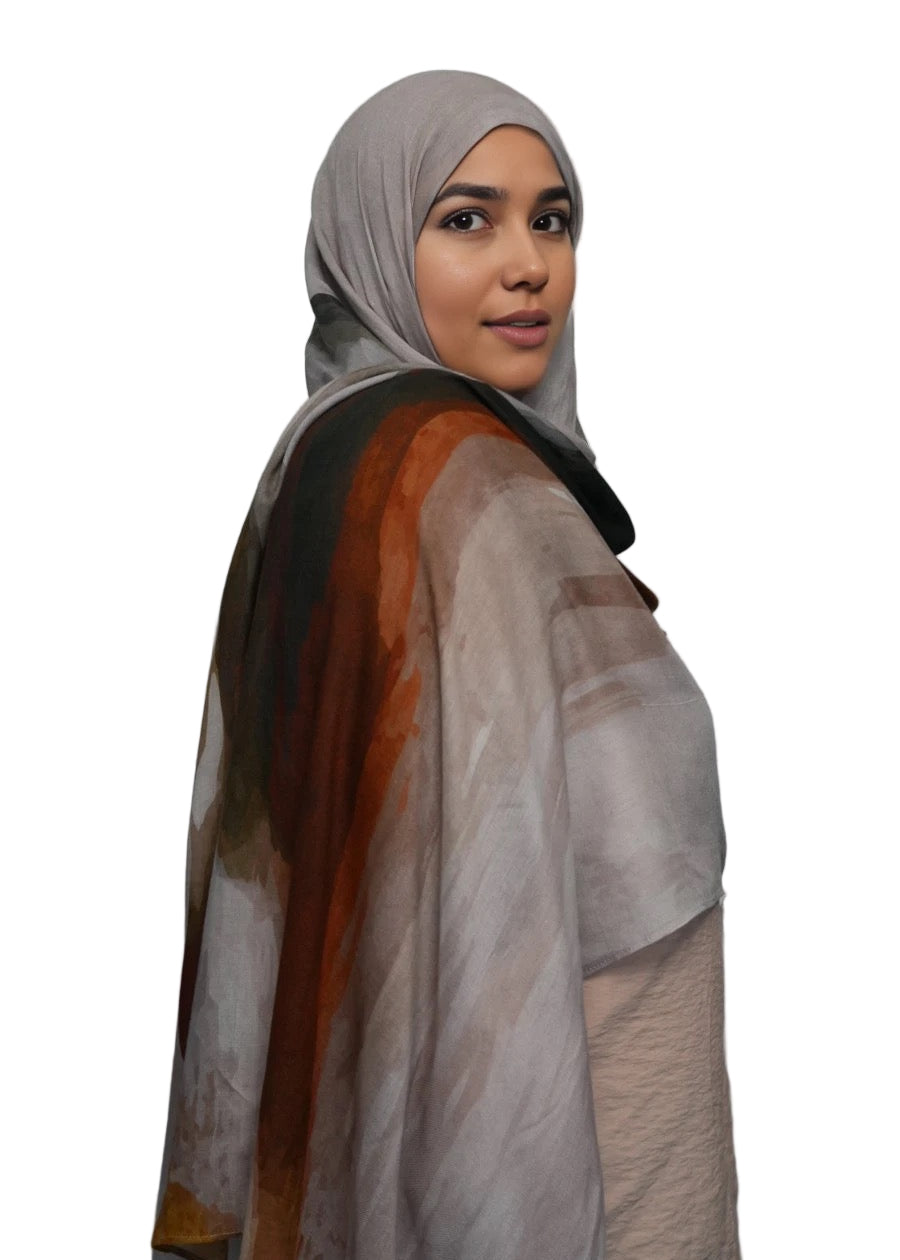 Premium Printed Modal - Fall colors