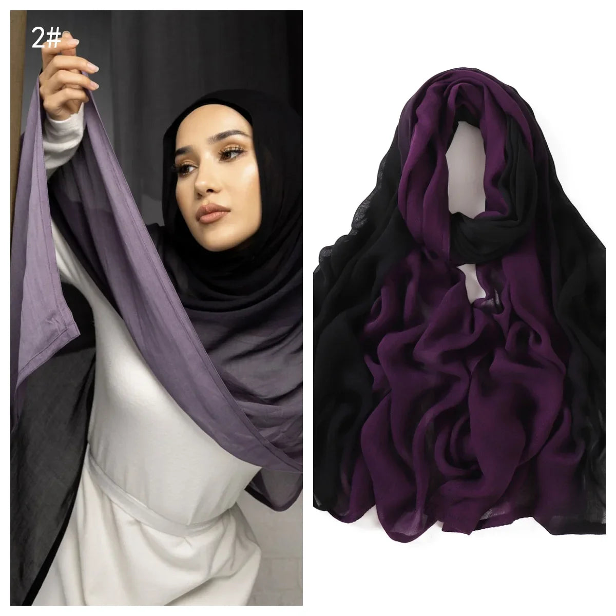 Ombre Gradient Rayon Cotton Hijab