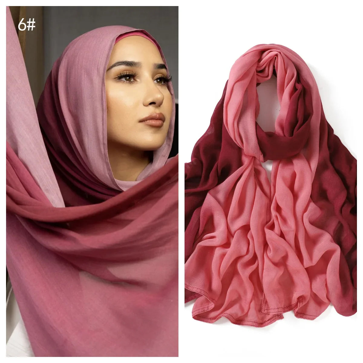 Ombre Gradient Rayon Cotton Hijab