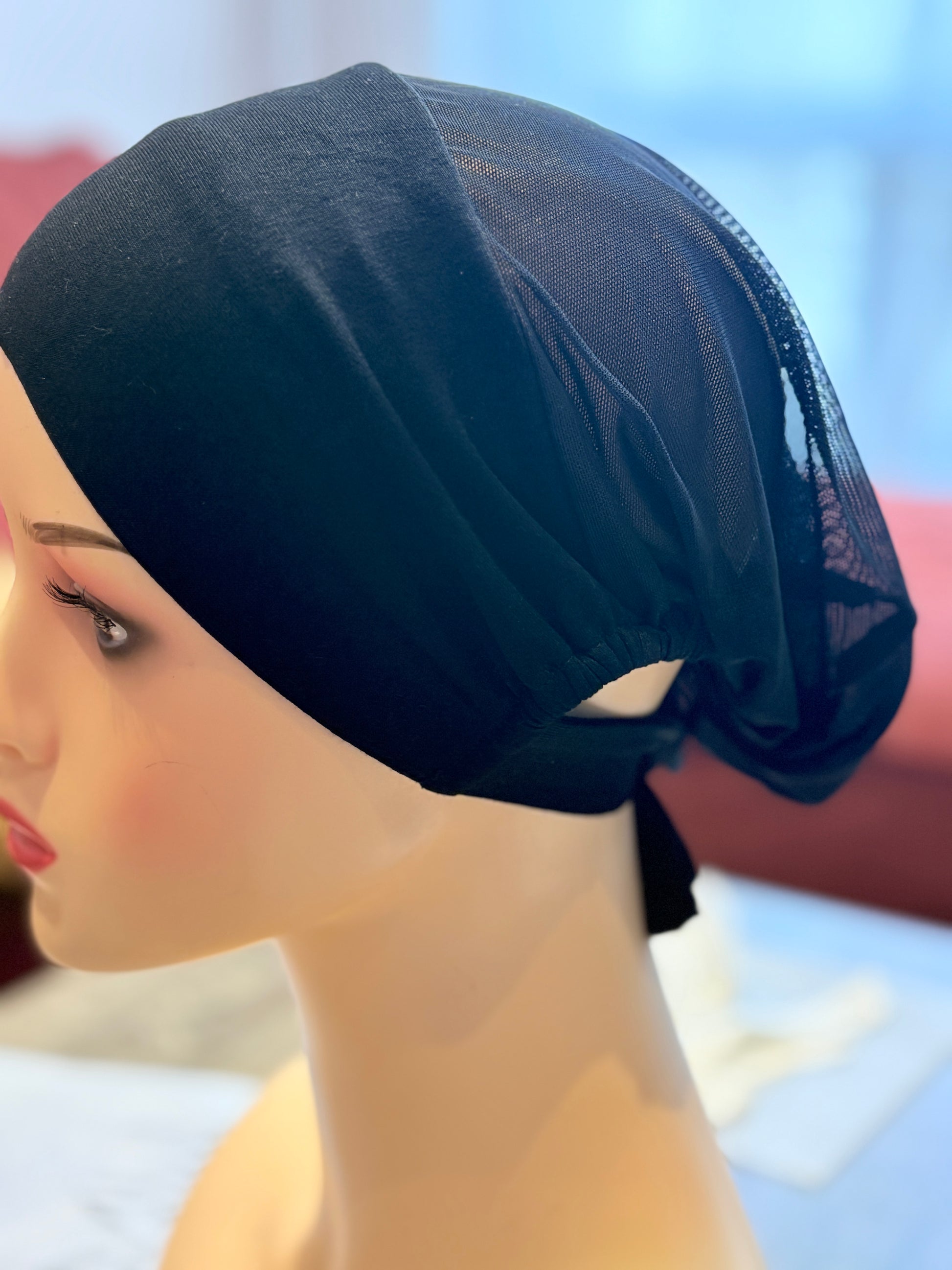 Tie back mesh undercap Black GTA Canada-2