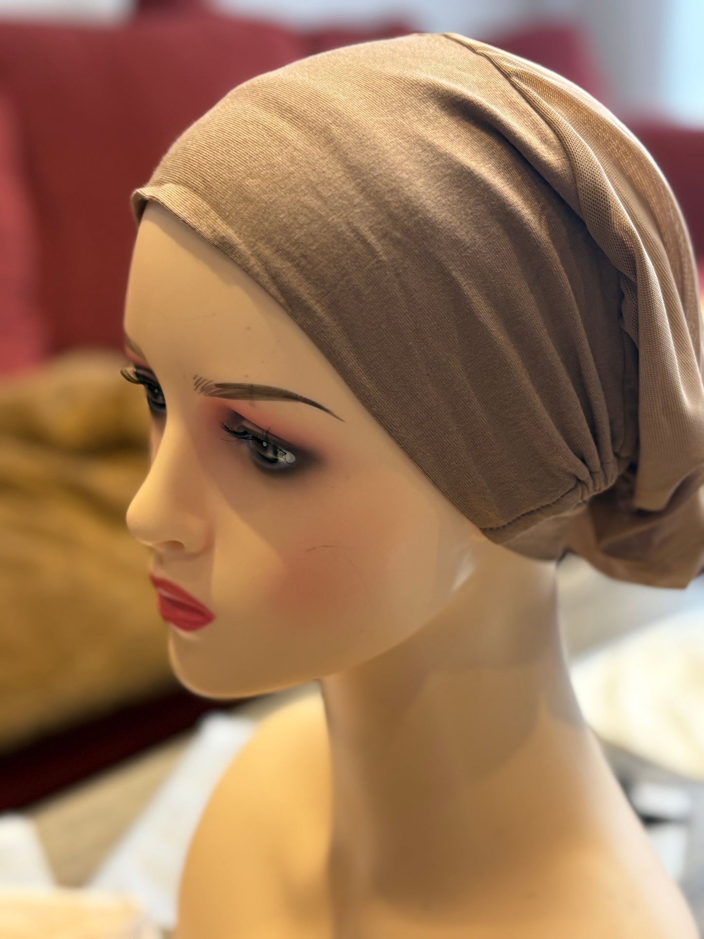 Tie back mesh undercap taupe GTA Canada-2